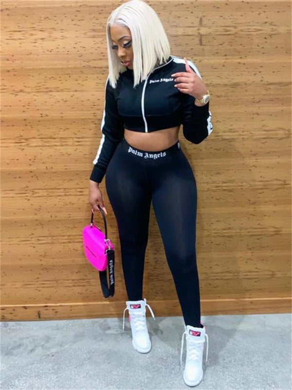Palm Angels High Stretch Jacket And Pants Set