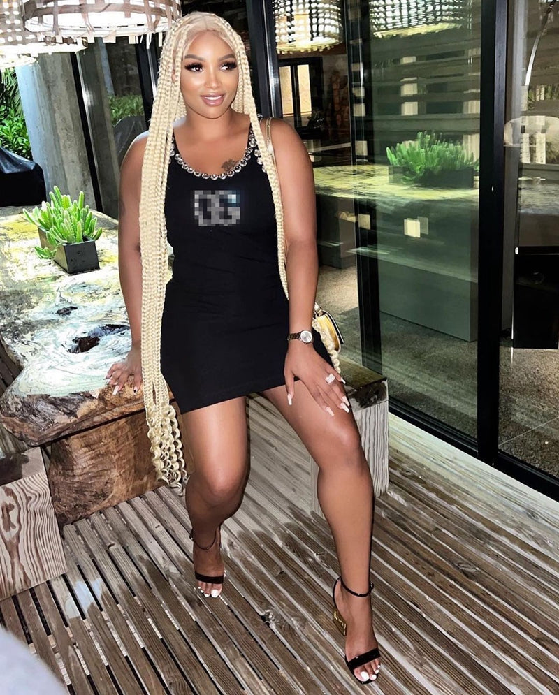 Stylish Luxury Ladies Black Sexy Bodycon D&G