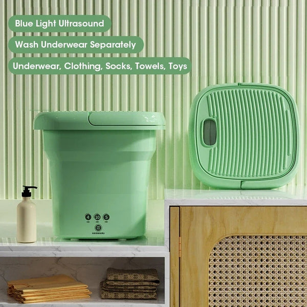 Portable Folding Washing Machine America 5 Days Arrive With Drain Bucket for Clothes Socks Underwear Cleaning Washer Travel