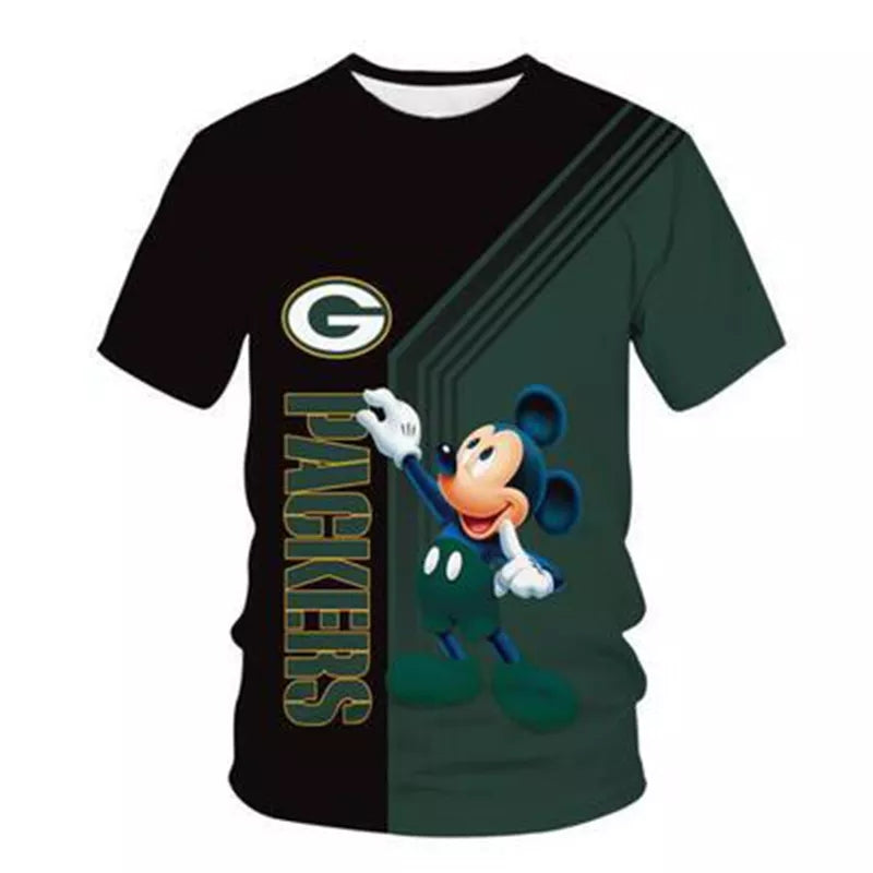 NFL Football Disney Mouse Unisex Casual Tee Shirt - TimelessGear9