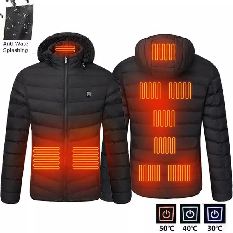 Thermo USB Heating Jacket 2023 Waterproof Clothing 9 Heating Zones