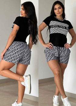 Elegant Casual High End Womens Fashion Short Set