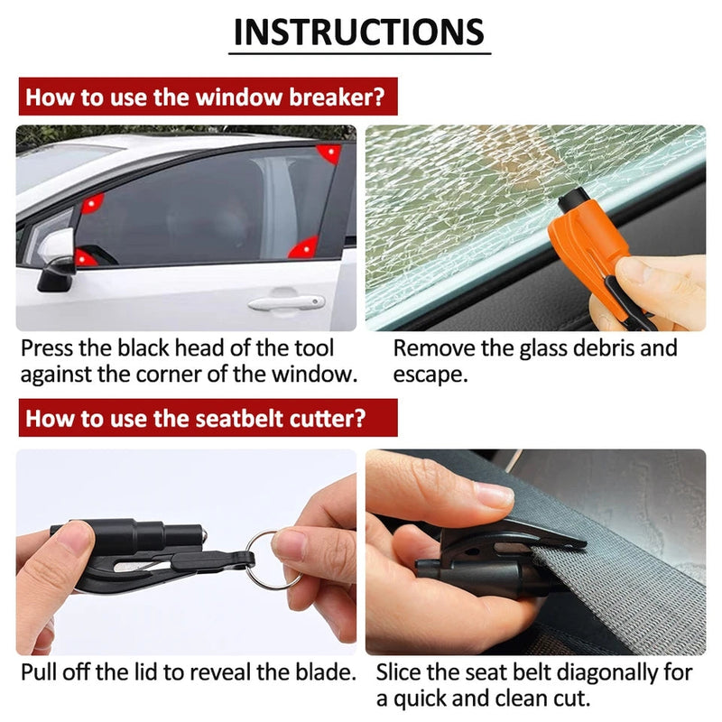 Automobile Emergency Glass Window Breaker Seat Belt Cutter Life-Saving Escape Car Emergency Tool