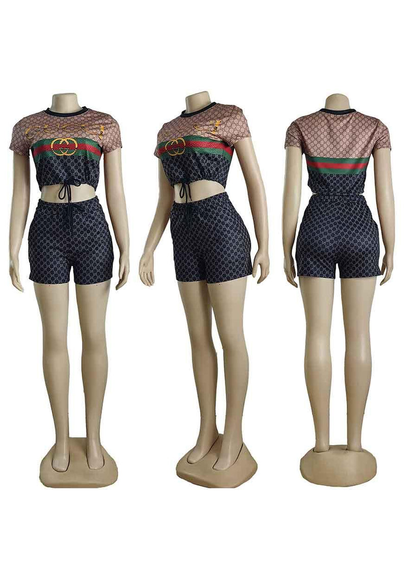 Cute Summer 2024 Women Designer Fashion Short Set