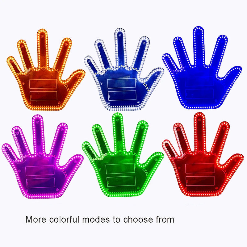 Gesture LED Hand Middle Finger Car Light Interior LED Hand Adhesive Car Rear Window Display LED Stick with Remote Control