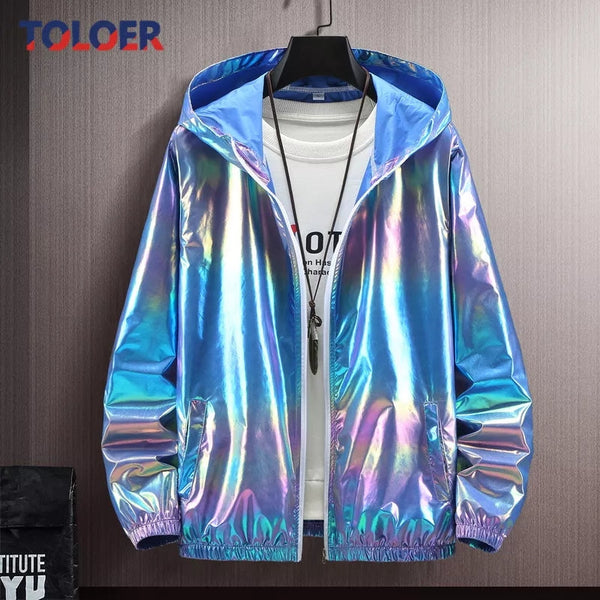 Reflective Gradient Hip Hop Jacket - TimelessGear9