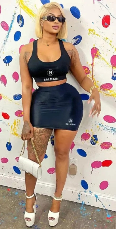 Fashion Luxury Bodycon Dress Set