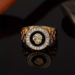 Mens Zircon Fashion Versace Domineering Ring