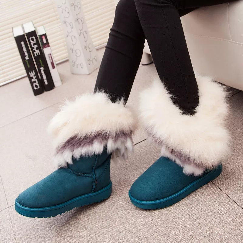 Women Fur Warm Ankles Snow Boots - TimelessGear9