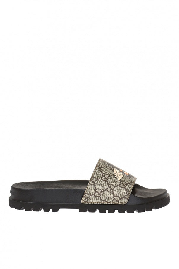 Luxury Designer Bee Logo Brand Gucci Slides