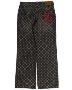Louis Vuitton Lettering Fashion Jeans