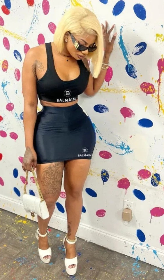 Fashion Luxury Bodycon Dress Set
