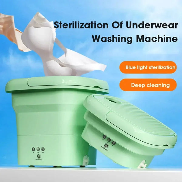 Portable Folding Washing Machine America 5 Days Arrive With Drain Bucket for Clothes Socks Underwear Cleaning Washer Travel