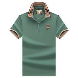2023 New Short-sleeve T-shirt Business Sports Striped Lapel Short-sleeved T-shirt Clothing - TimelessGear9