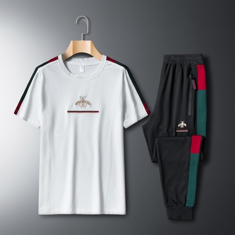 2023 New Sportswear Tracksuit Men Elastic Waist Two Piece Set - TimelessGear9