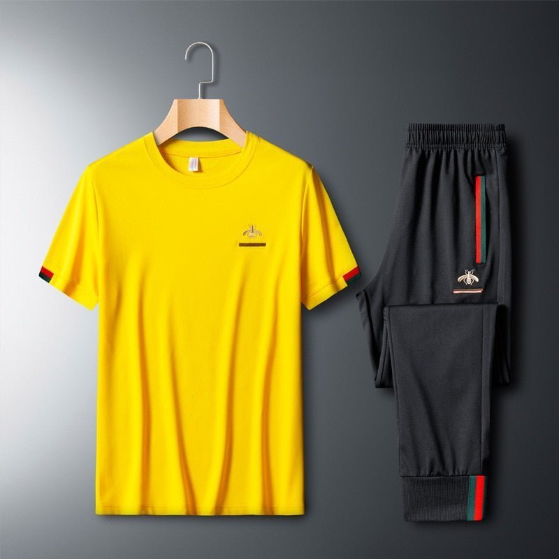 2023 New Sportswear Tracksuit Men Elastic Waist Two Piece Set - TimelessGear9