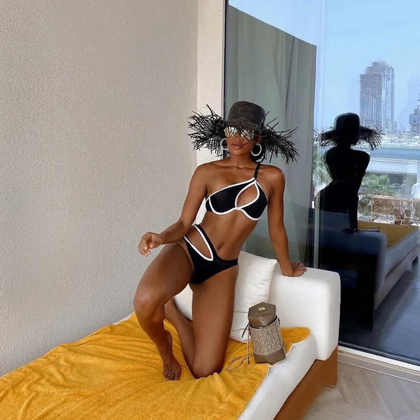 2023 Sexy Bikini Swimsuit Women Hollow Female Swimwear Monokini Bathing Suit - TimelessGear9