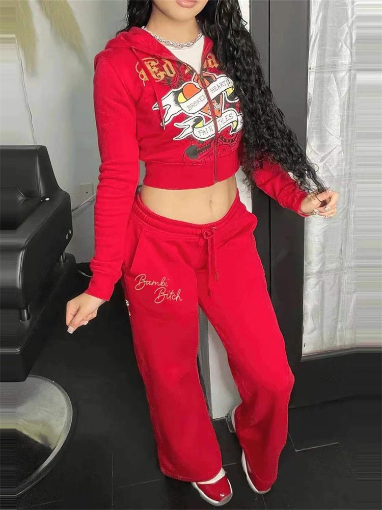 2024 Ed Hardy Luxury Popular Fashion Cardigan Sexy Leisure Jogging Suit - TimelessGear9