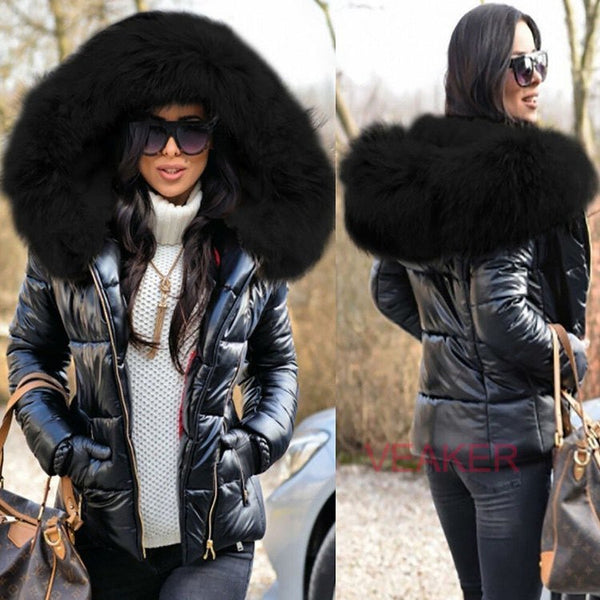2024 Winter Down Cotton Faux Fur Collar Jacket - TimelessGear9