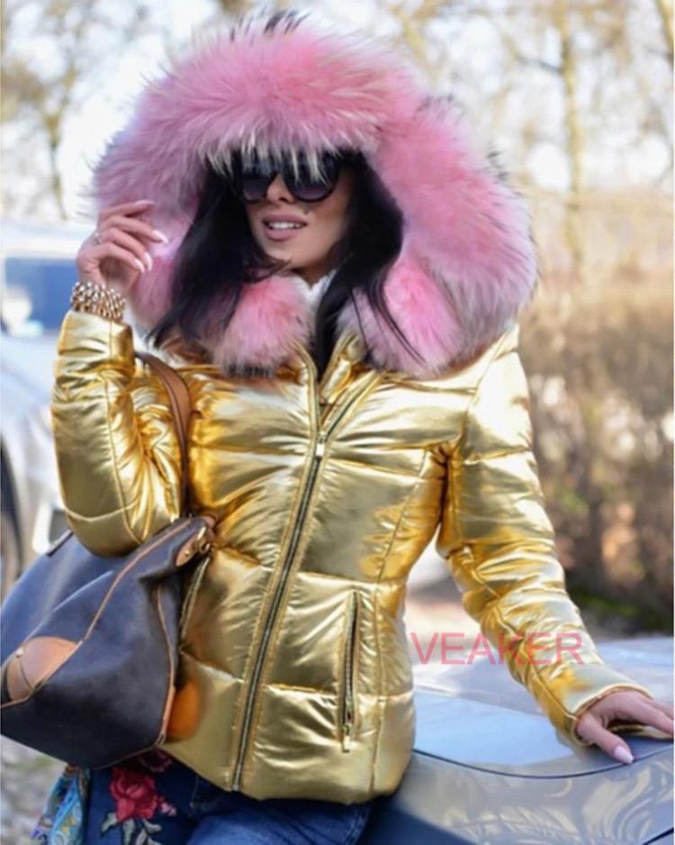 2024 Winter Down Cotton Faux Fur Collar Jacket - TimelessGear9