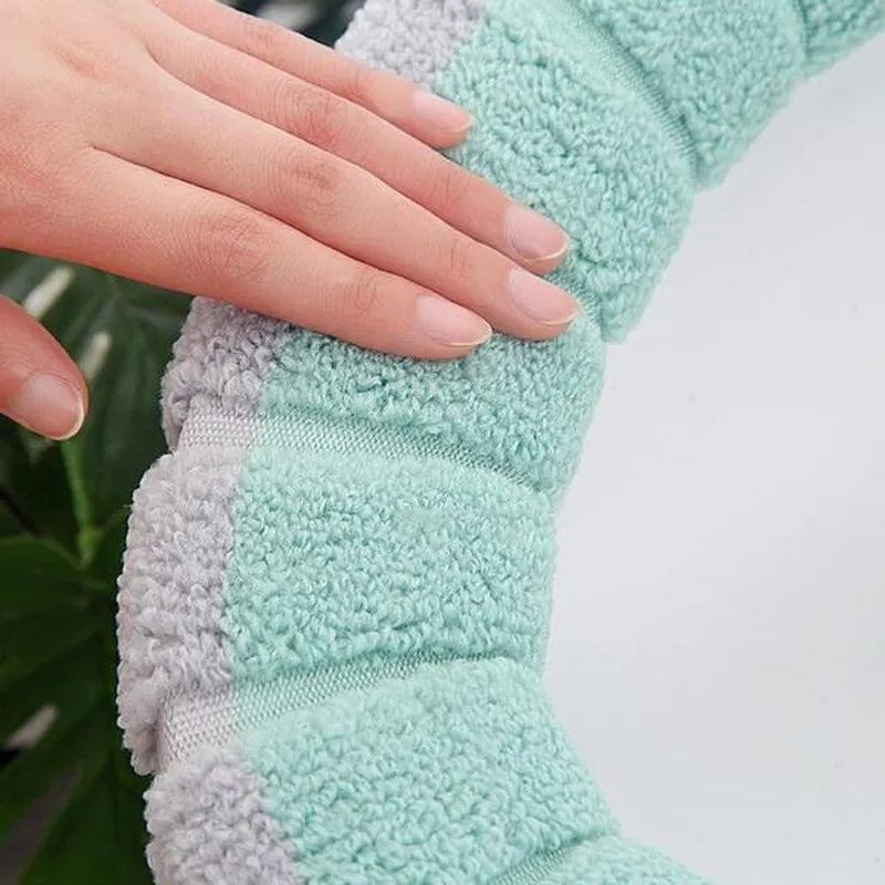 Stitched Color Portable Knitted Toilet Mat Thickened Washable