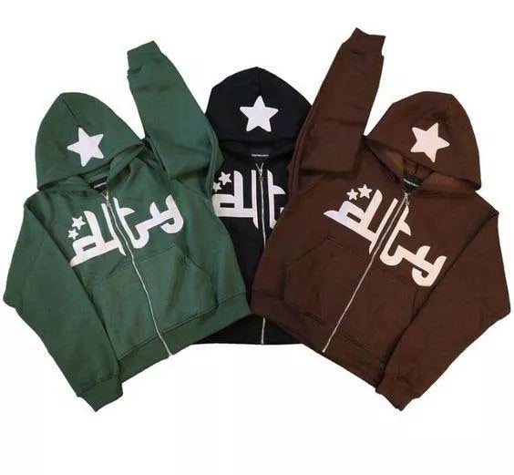 Y2K Fashion Star Hip Hop Hoodie - TimelessGear9
