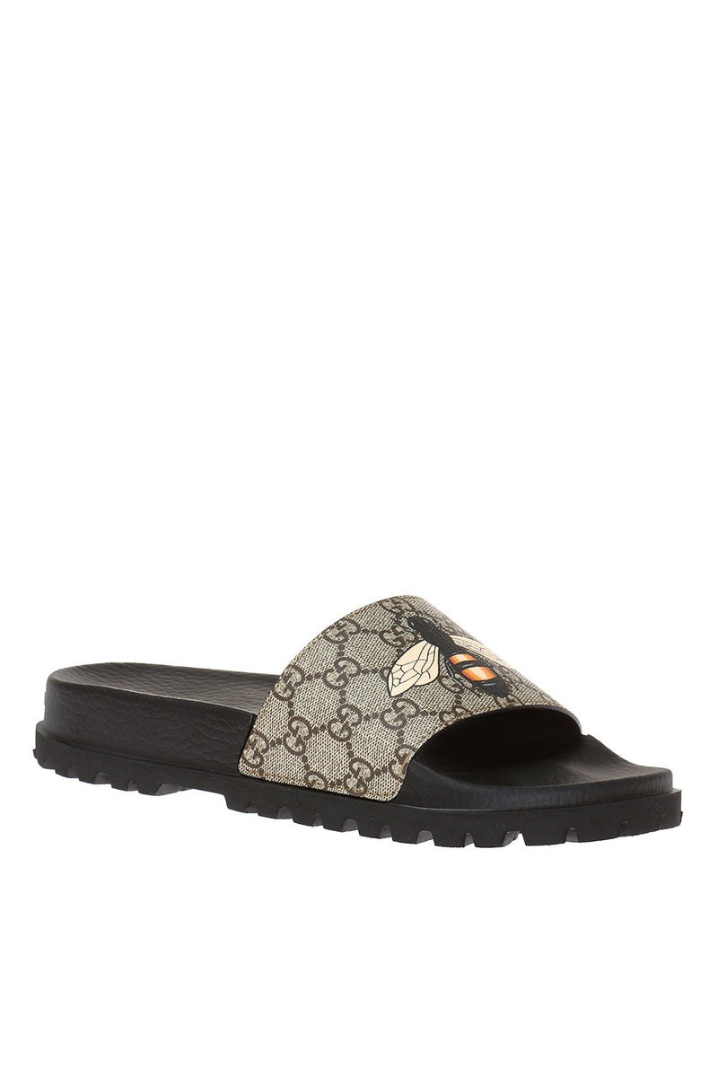 Luxury Designer Bee Logo Brand Gucci Slides