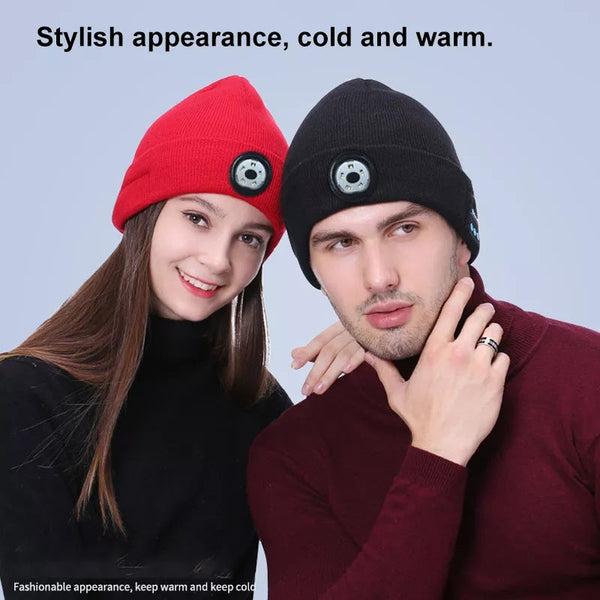 Music Player With Mic Warm Beanie Winter Skull Cap