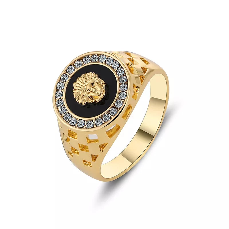 Mens Zircon Fashion Versace Domineering Ring