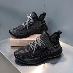 350 Bolt Sneakers Breathable Black White Sports Casual Light Walking Running Shoes - TimelessGear9