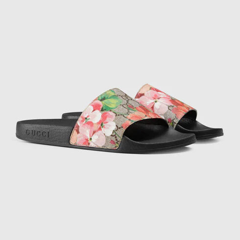 Women's Floral Gucci Luxury Designer Platform Slides