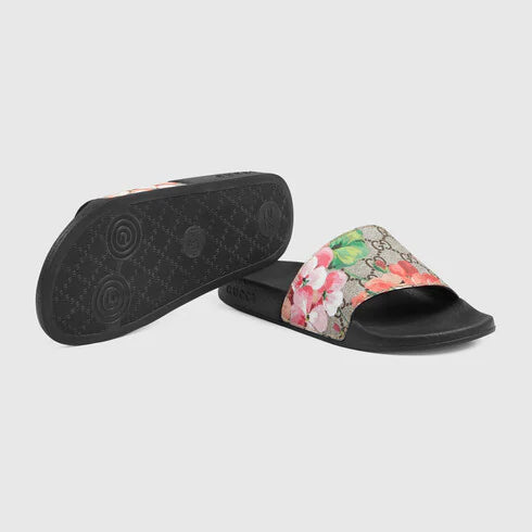 Women's Floral Gucci Luxury Designer Platform Slides