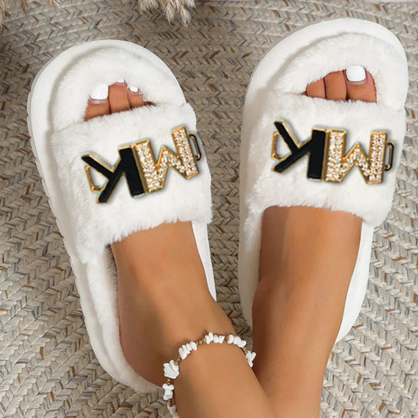 2024 Luxury Spring Fashion Furry Designer Slippers