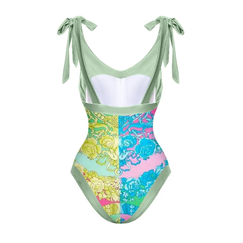 Gorgeous Matching Versace Luxury Designer Print Swimwear Swimsuit