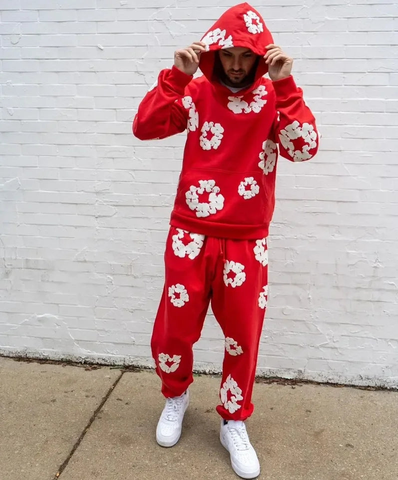 Unisex Dry Tears Print Fashion Thick Hoodie Unisex Sweat suit