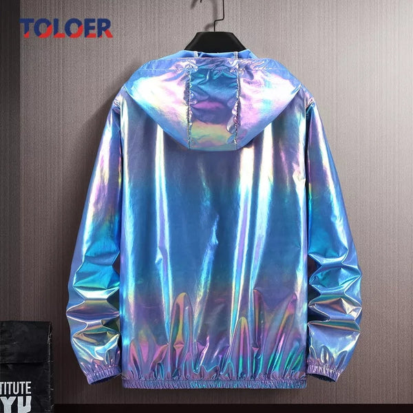 Reflective Gradient Hip Hop Jacket - TimelessGear9
