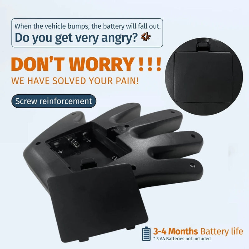 Gesture LED Hand Middle Finger Car Light Interior LED Hand Adhesive Car Rear Window Display LED Stick with Remote Control