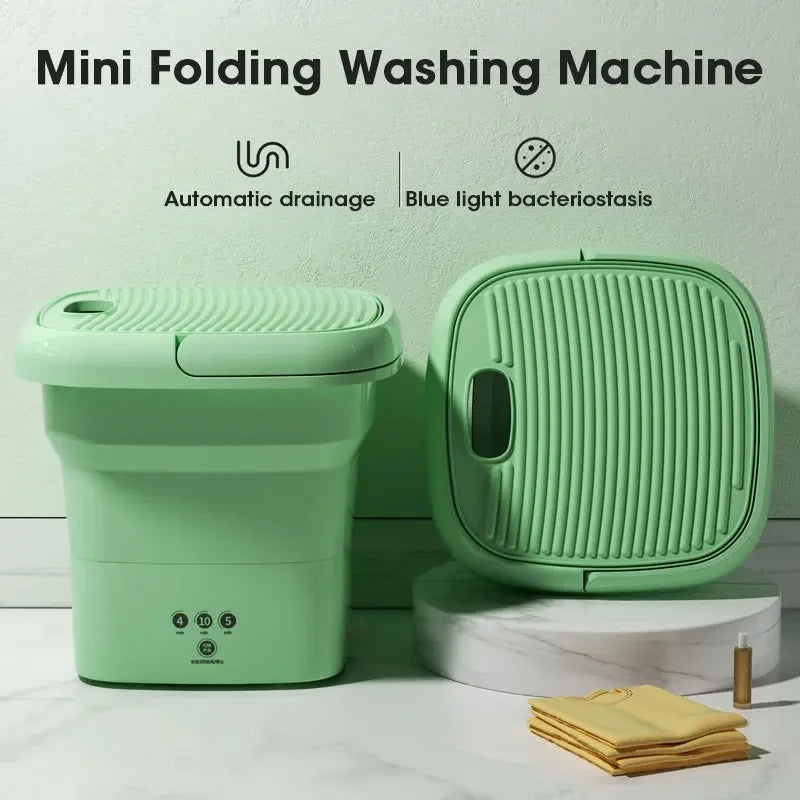 Portable Folding Washing Machine America 5 Days Arrive With Drain Bucket for Clothes Socks Underwear Cleaning Washer Travel