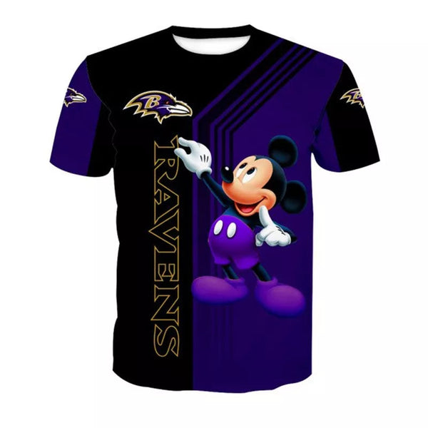 NFL Football Disney Mouse Unisex Casual Tee Shirt - TimelessGear9