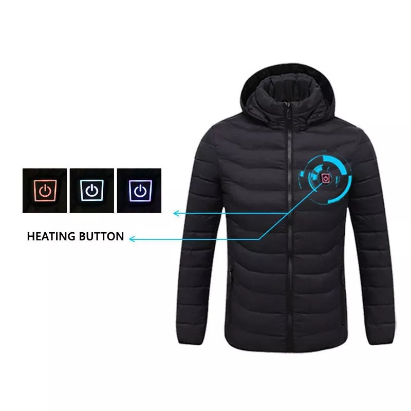 Thermo USB Heating Jacket 2023 Waterproof Clothing 9 Heating Zones