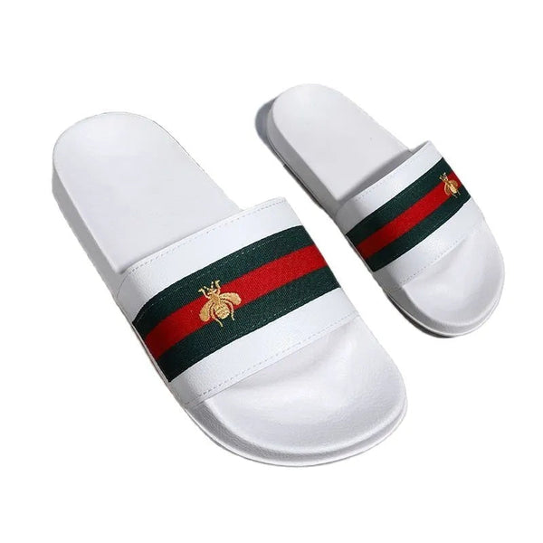 Gucci Stylish Designer Couples Slippers Shoes Leather Summer Footwear Fashion Unisex