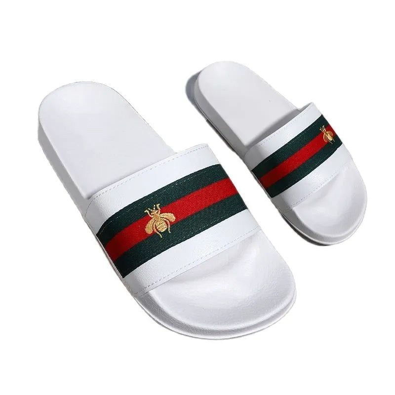 Gucci Stylish Designer Couples Slippers Shoes Leather Summer Footwear Fashion Unisex