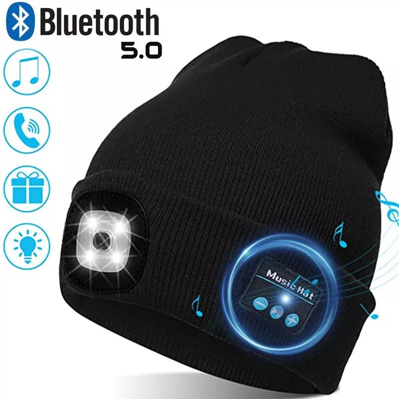Music Player With Mic Warm Beanie Winter Skull Cap
