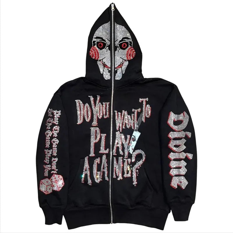 Y2K Billy The Saw Puppet Street Hoodie