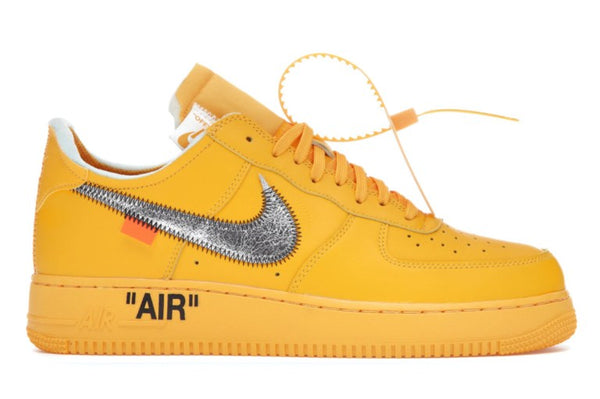 Nike Air Force 1 Low OFF-WHITE Yellow University Gold Metallic Silver