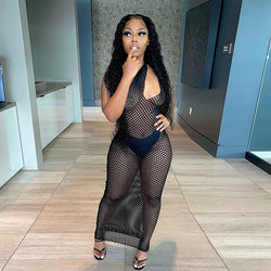 Sexy See Through Women New Fashion Sleeveless Backless Strap Female Clubwear Apparel - TimelessGear9