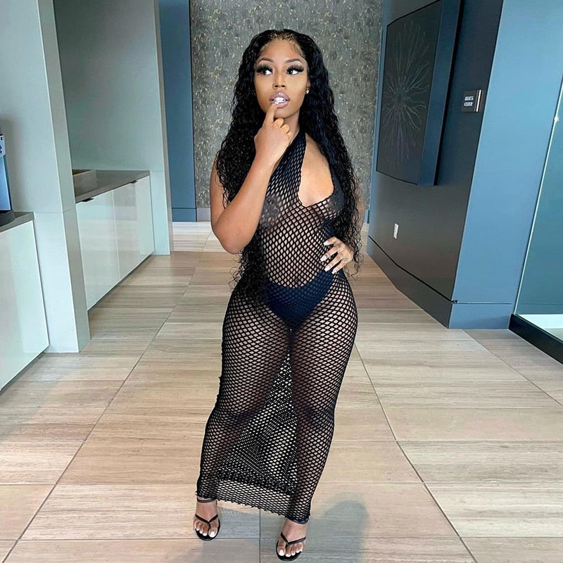 Sexy See Through Women New Fashion Sleeveless Backless Strap Female Clubwear Apparel - TimelessGear9