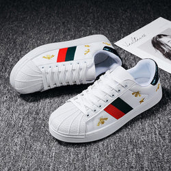 Gucci Stylish Shell Sneakers Men Casual Shoes Embroidered Bee Sneakers Men High Quality Luxury - TimelessGear9