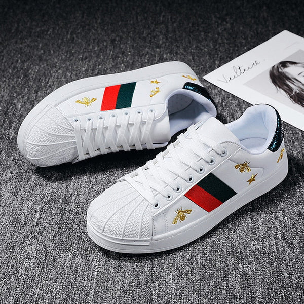 Gucci Stylish Shell Sneakers Men Casual Shoes Embroidered Bee Sneakers Men High Quality Luxury - TimelessGear9