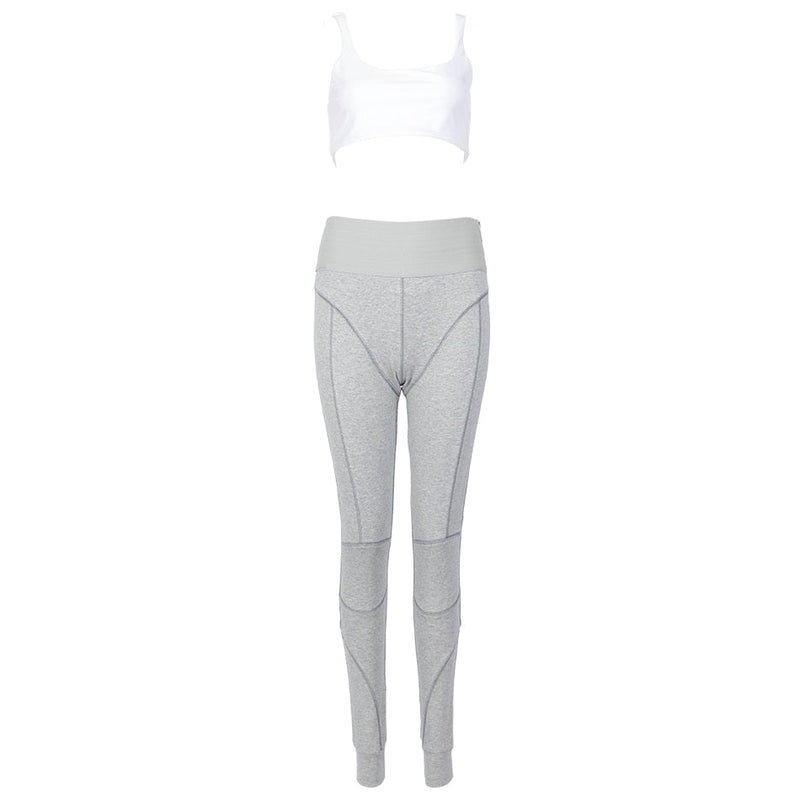 Kyliejenner Cotton Sports Two Pieces Gymwear Designer New Fashion Spaghetti Straps - TimelessGear9